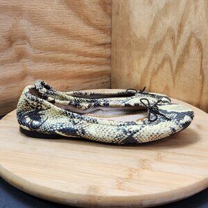 Sam Edelman Felicia Womens Snakeskin Print Leather Ballet Flats Shoes Size 7